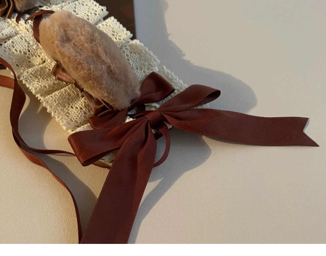 Besozealous - Handmade Lolita KC Animal Ear Coffee Hairband