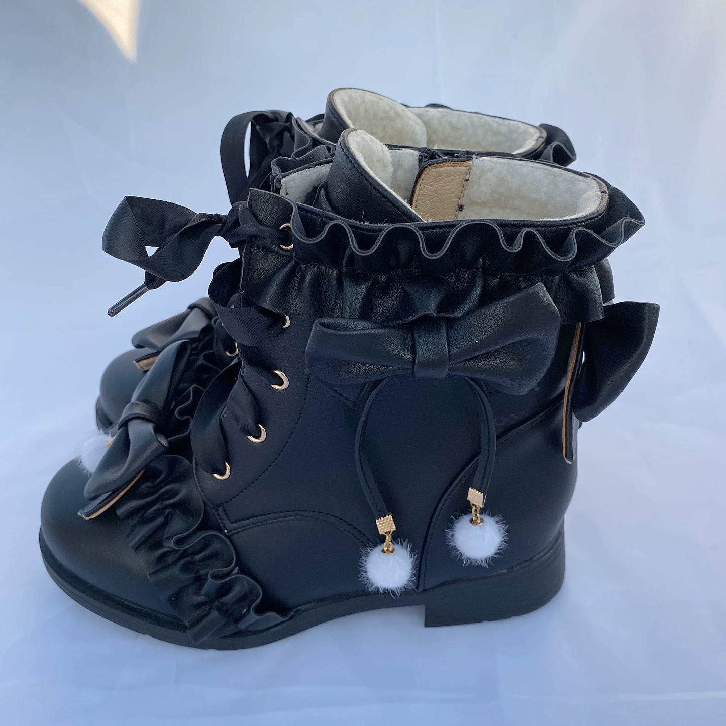 Fairy Godmother - Enthusiastic Ideation - Elegant Lolita Shoes Fleeced Short Martin Boots