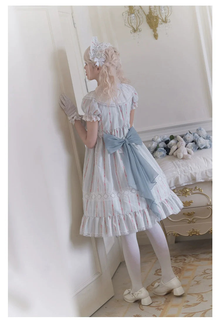 With PUJI - Annie's Dreamland - Cotton Lolita OP Dress Doll Collar Summer Dress