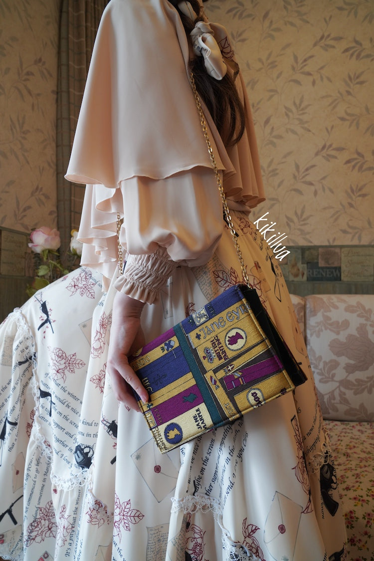 VTGDOLL - World War II love letter - Elegant Lolita Shirt and Lolita Painted SK