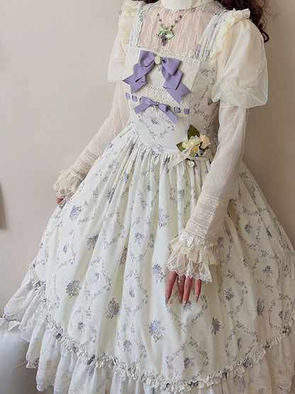 Miss Point - Kaleidoscope - Classical Lolita Shirt Dot Gauze Detachable Puff Sleeve Blouse Customized