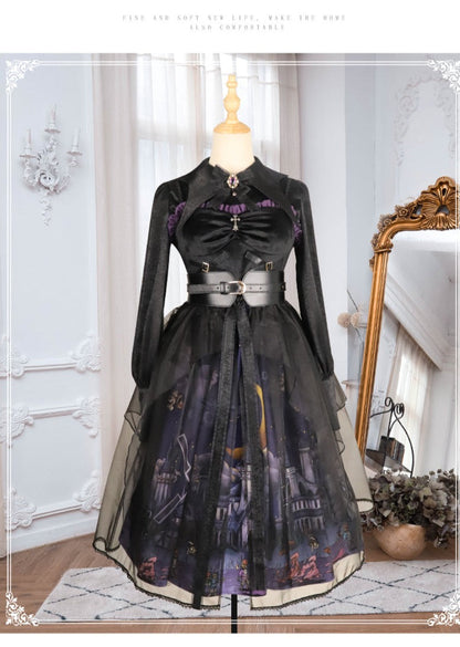 YingLuoFu - Witchville Halloween Gothic Lolita Jumper Dress