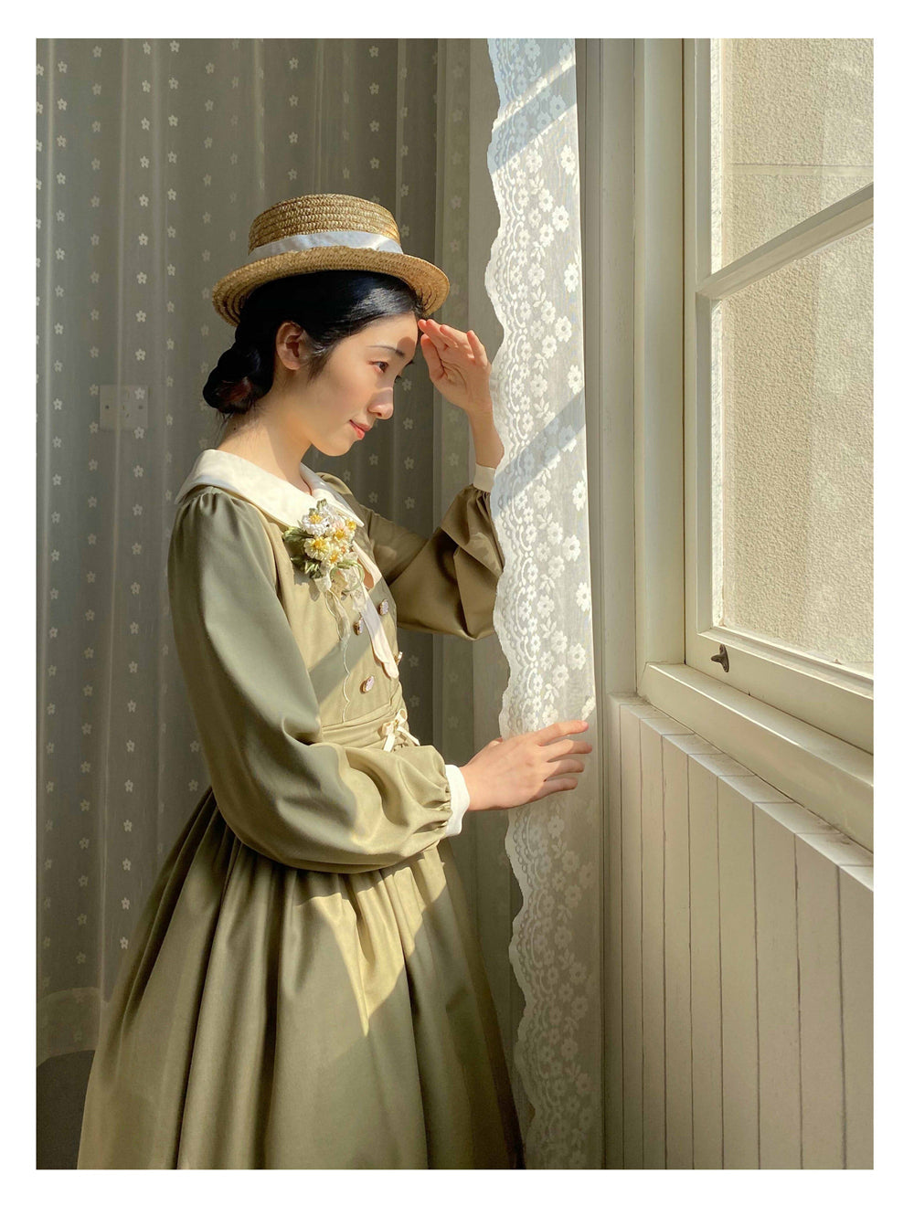 EESSILY - The Spring of Champs Elysees - Elegant Lolita Floral Embroidered OP