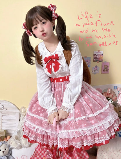 DMFS Lolita - Sweet Lolita Long Sleeve Shirt with Doll Collar