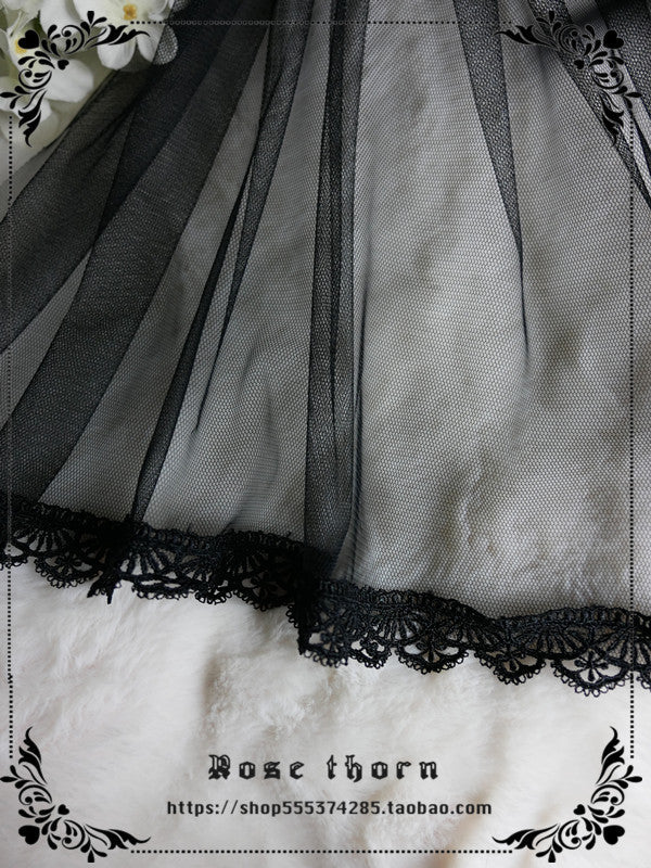 Rose Thorn - Twinkle Veil Lolita Halloween Witch Hat