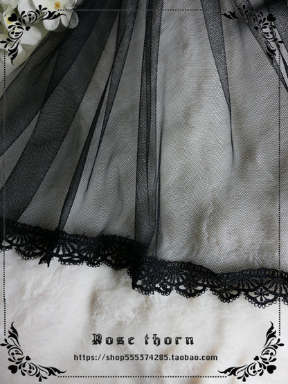 Rose Thorn - Twinkle Veil Lolita Halloween Witch Hat