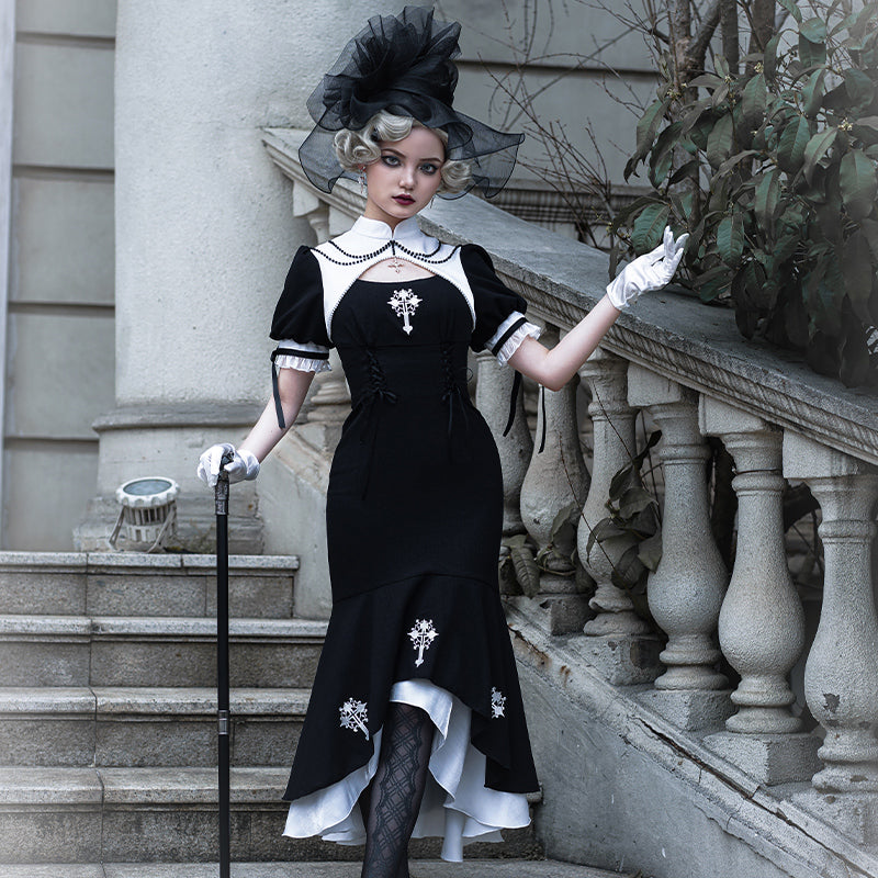 With PUJI - Prayer of the Dead - Gothic Nun Lolita OP Dress