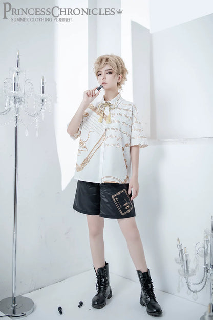 Princess Chronicles - Dark Fairy Tale - Ouji Lolita Casual Shorts Shirts