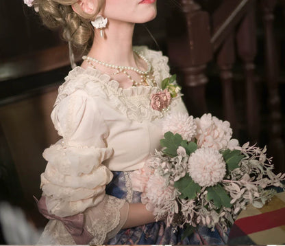 Miss Point - Elizabeth Meow - Classic Lolita Blouse Lotus Root Sleeve Lolita Shirt