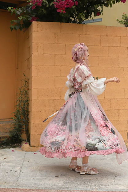 Balladeer - Classic Lolita Shirt Puff Sleeves Open Shoulder Blouse