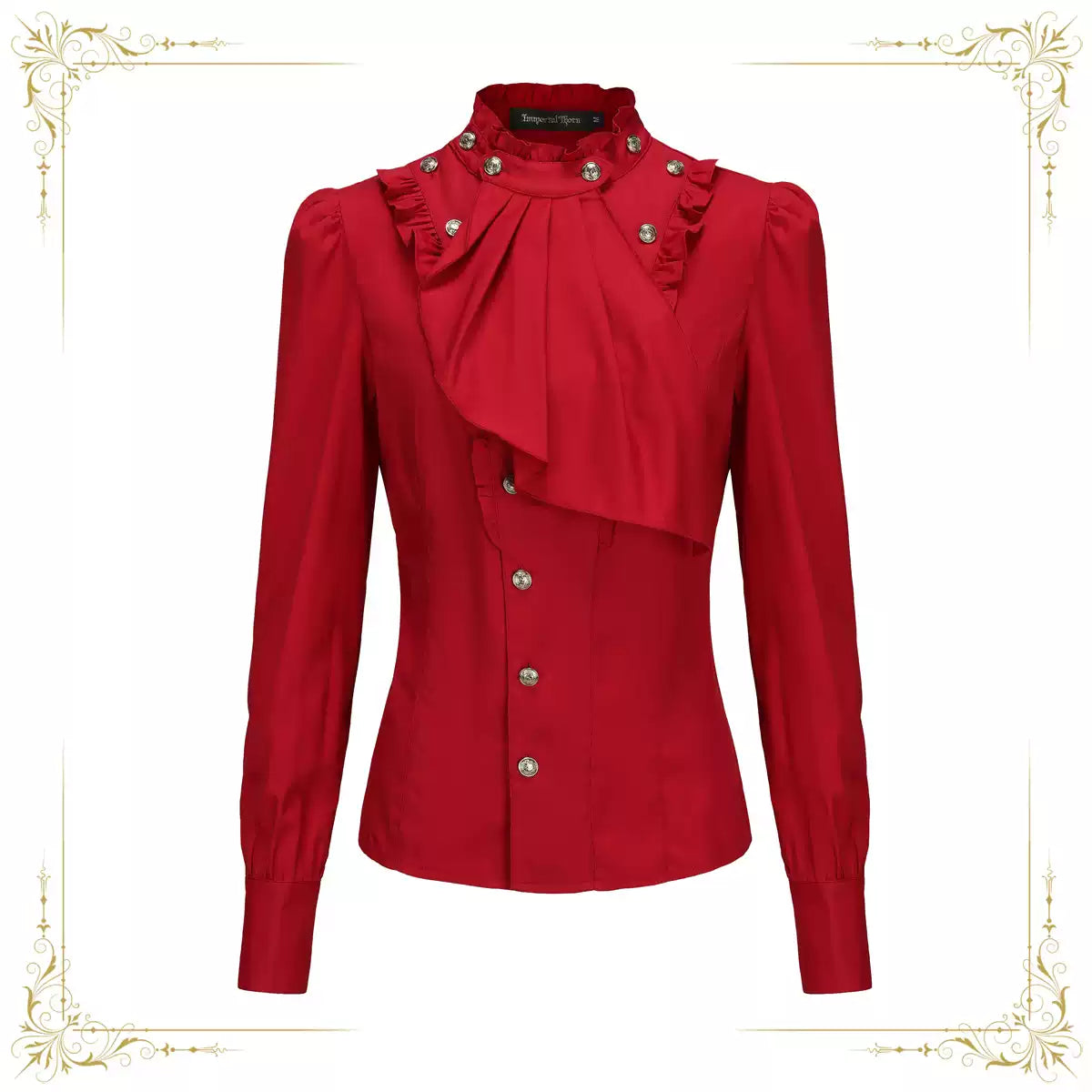 Immortal Thorn - Retro Ouji Lolita Blouse, Detachable Jabot