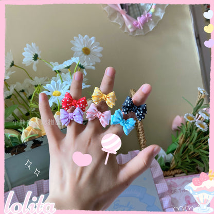 Bear Doll - Kawaii and Sweet Lolita Bowknot Ring