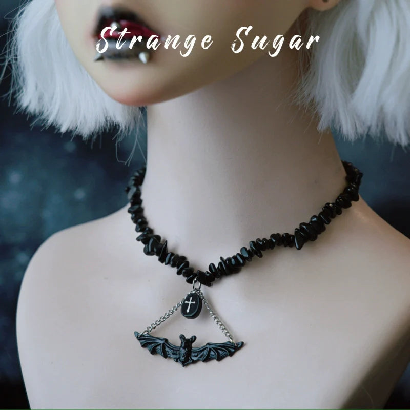 Strange Sugar - Handmade Gothic Lolita Choker, Multiple Pendant