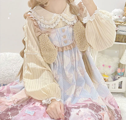DMFS Lolita - Sweet Lolita Shirt Doll Collar Blouse High-waisted