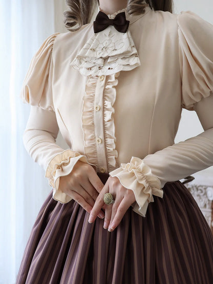 Miss Point - Classical Chocolate - Classic Lolita Blouse Customized Reteo Lolita Shirt