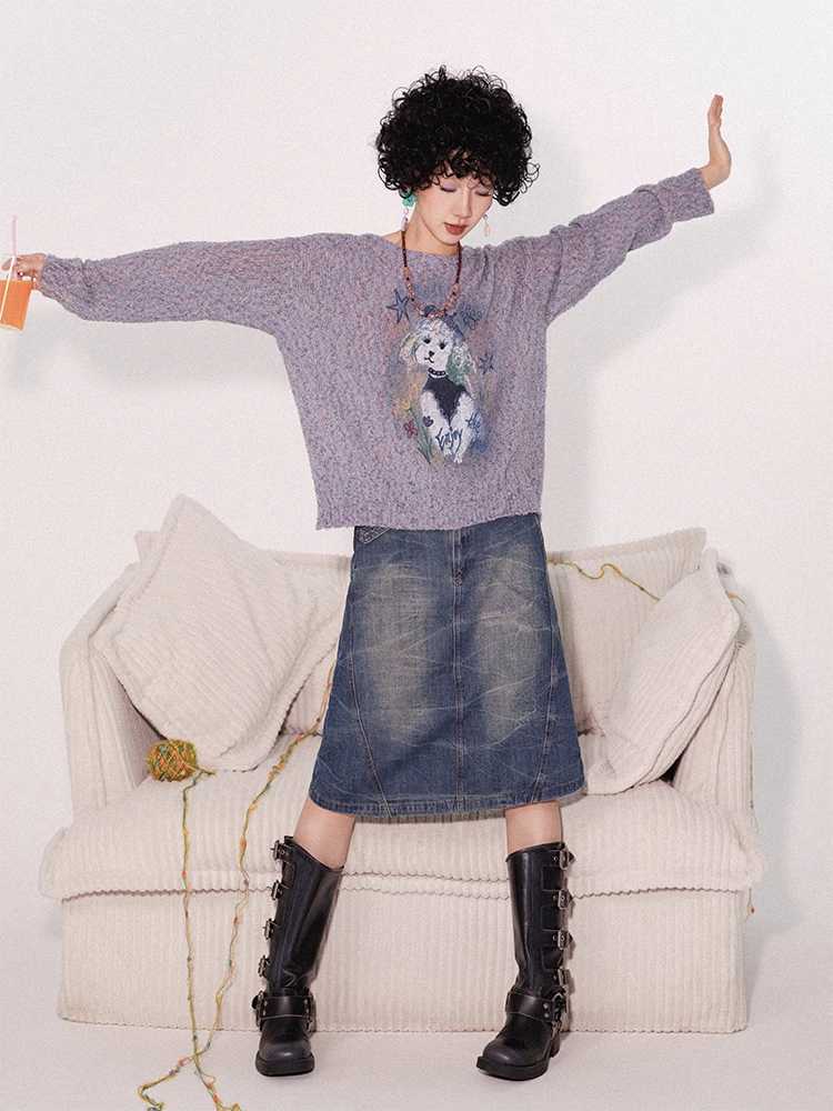 Dog print sweater【s0000009642】