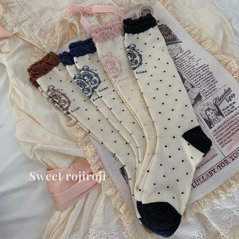 Roji Roji - Kawaii Cotton Lolita Socks Mid-calf Socks