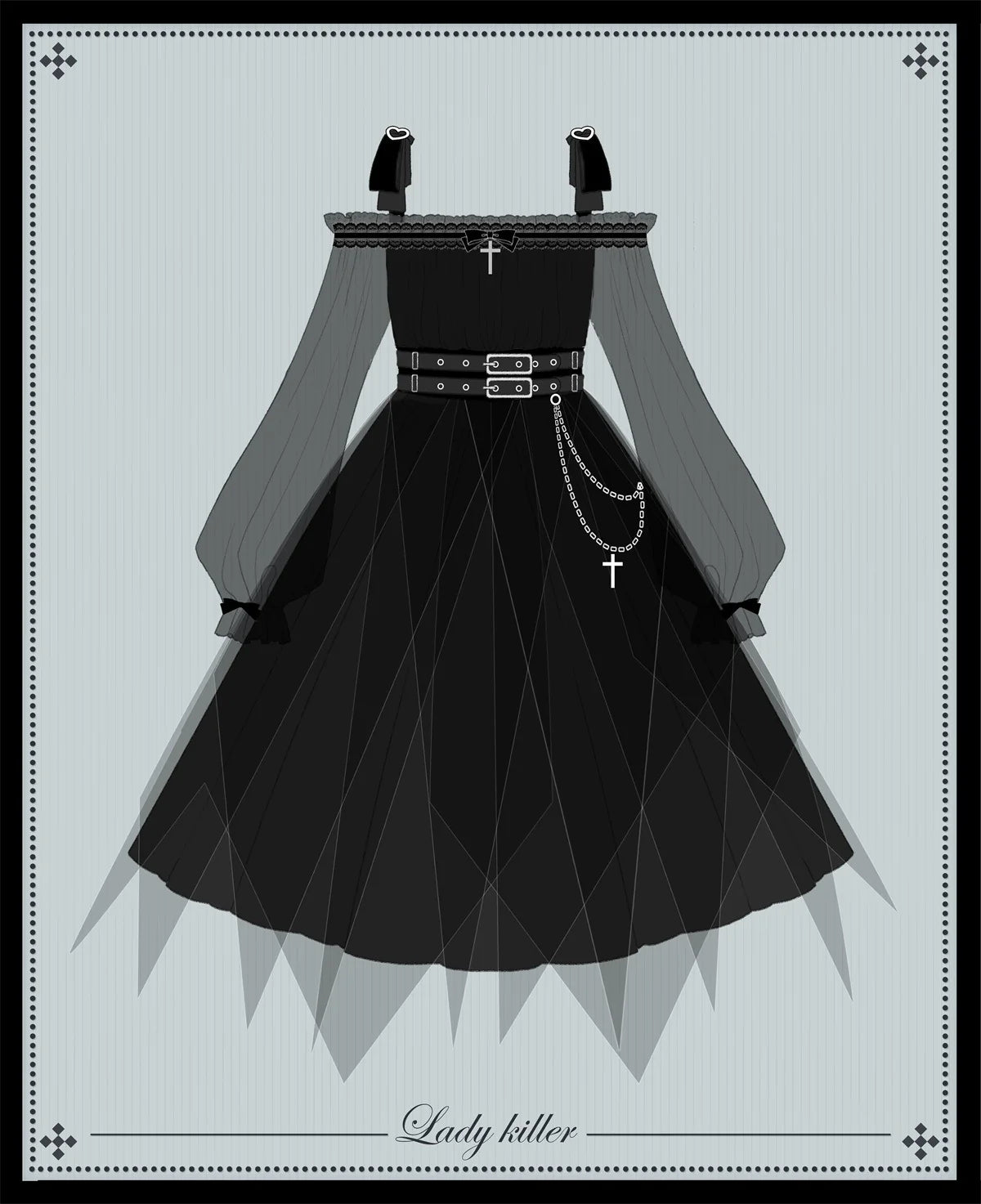 Your Princess - Gothic Lolita High Waist Black Dress