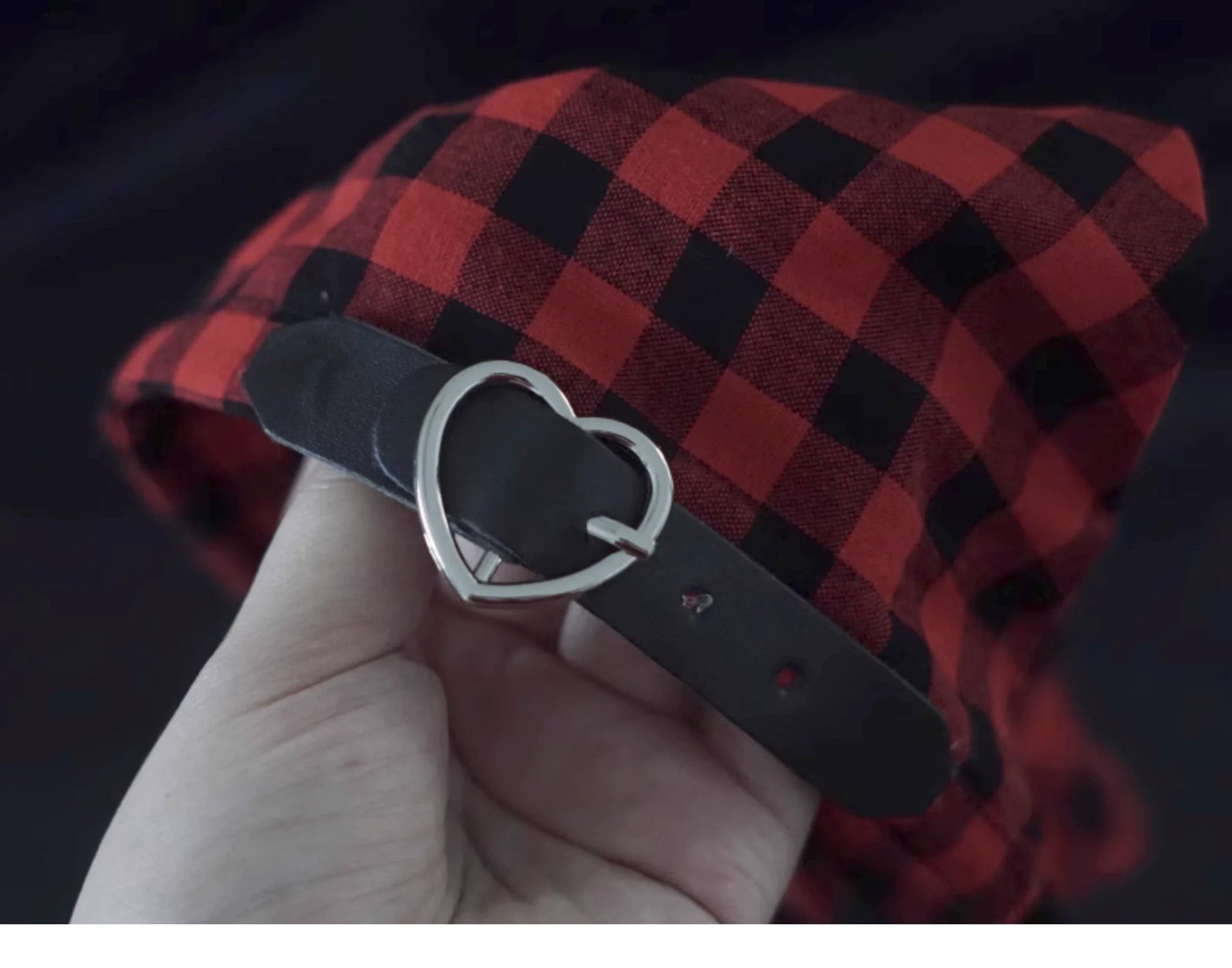 Strange Sugar - Gothic Lolita Black-red Plaid Hairband