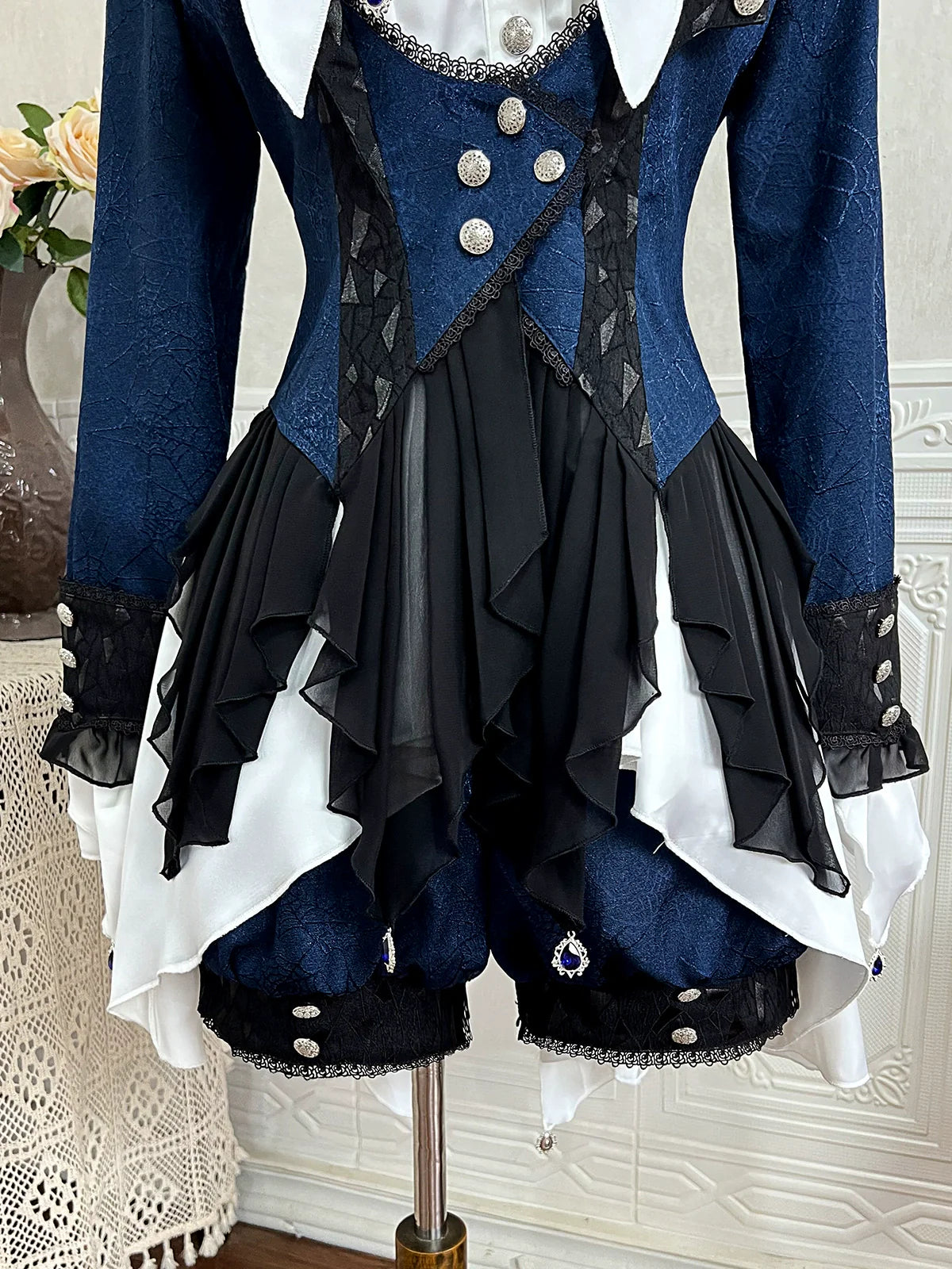 Xiongdoujiang - Chris' Son - Ouji Lolita Coat set, Irregular Hem Dress