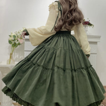 Meow Jun - Sunflower Appointment - Chinese Style Skirt and Blouse