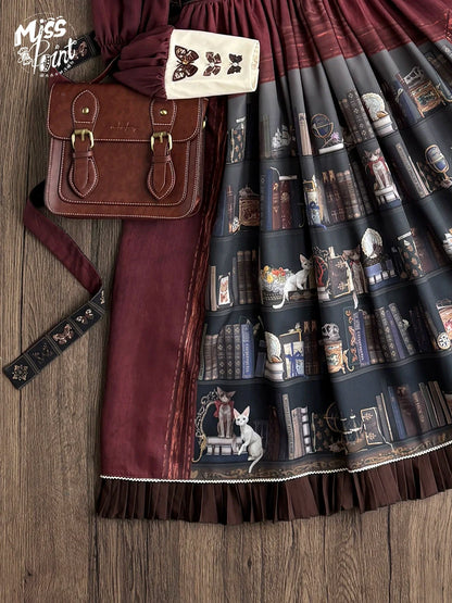 Miss Point - German Bookshelf - Classic Lolita OP Dress & Detachble Cape