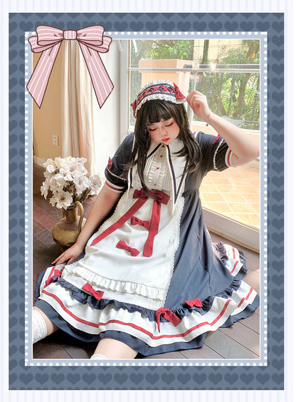 Niu Niu - Candy Sweethearts - Plus Size Lolita OP Short-Sleeve Princess Dress