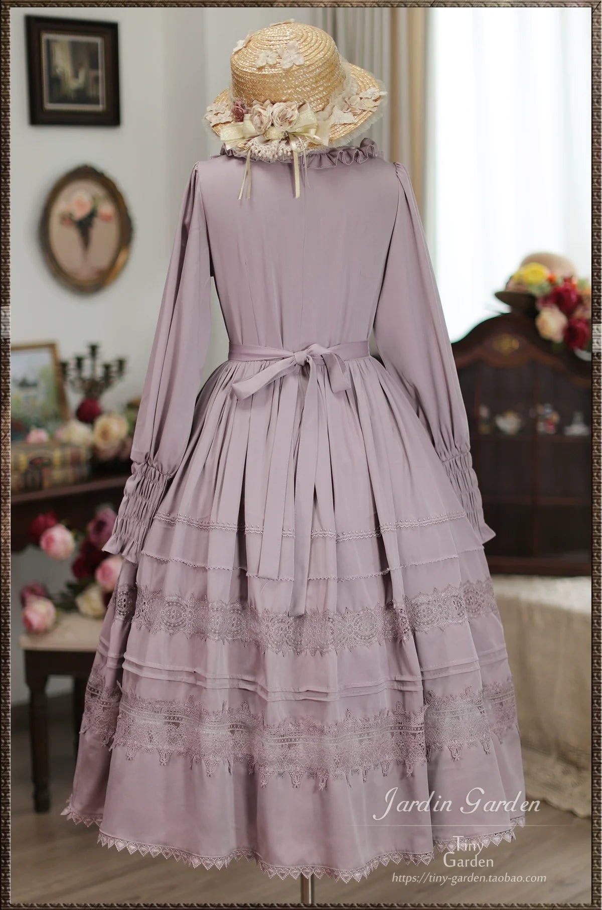 Tiny Garden - Spring Whispers - Elegant Lolita OP Dress French Style Long/Short Sleeve
