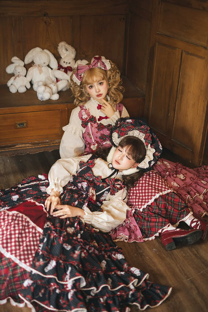 Miss Point - Forest Berry Bunny - Sweet Lolita Plaid Skirt Tiered Ruffles Spring SK