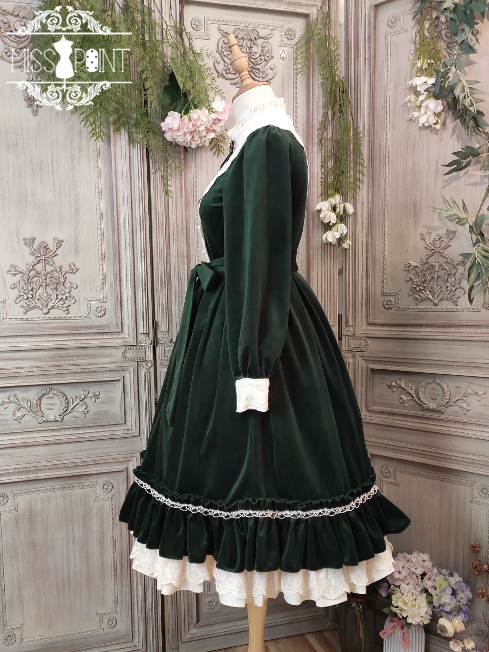 Miss Point - Customized Lolita Dress Vintage Elegant Velvet OP Dress