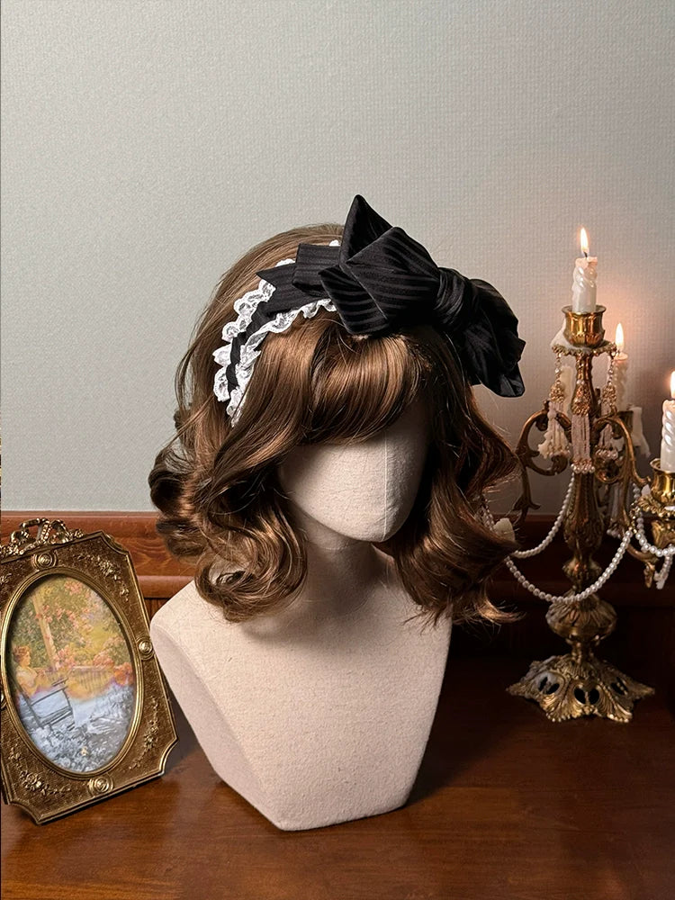 Alice Girl - Arrogant Miss - Sweet Lolita Headband Bow KC Head Accessory