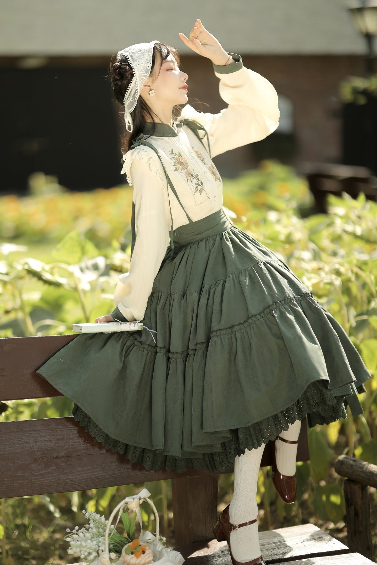 Meow Jun - Sunflower Appointment - Chinese Style Skirt and Blouse