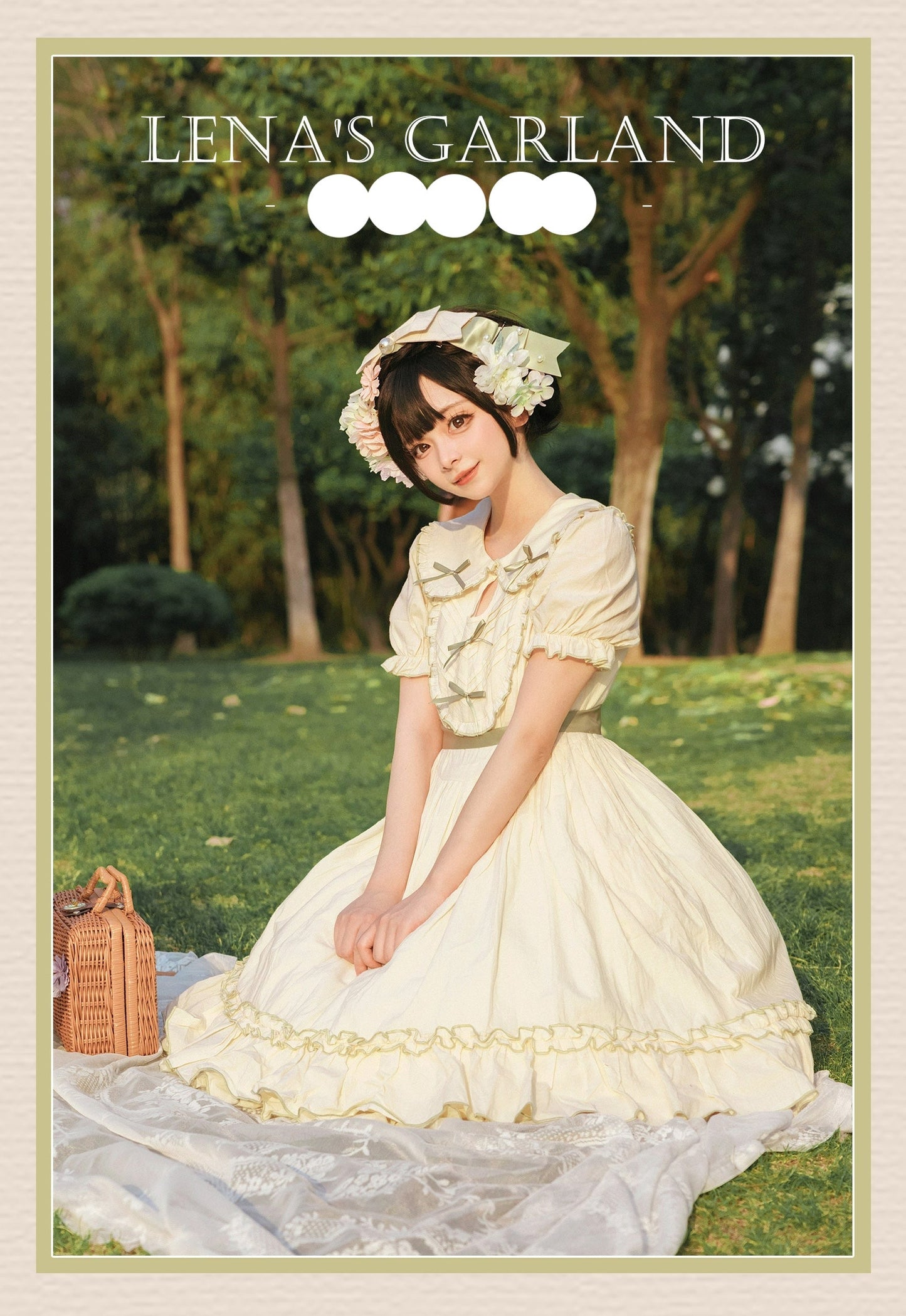 Magic Tea Party - Lena's Garland - Solid Color Lolita OP