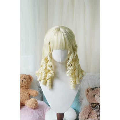 Imperial Tea - Retro Lolita Wig Short Roman Curl Hairpiece