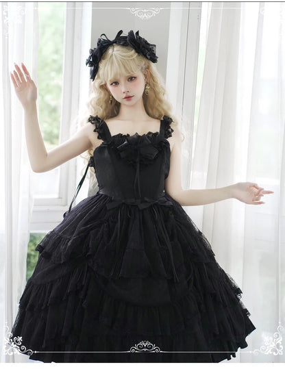 Eieyomi - Iris Love - Gothic Princess Lolita JSK Dress + Elegant Chiffon Top