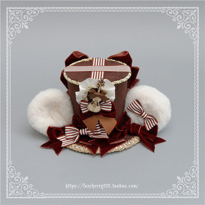 Fox cherry-Super Cute Lolita Bear Ears Top Hat Multicolors