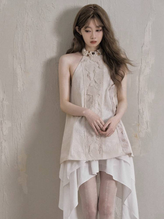 Halter neck sleeveless tops【s0000009248】