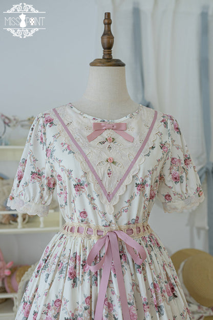 Miss Point - Happy Summer Elegant Lolita Floral OP Dress