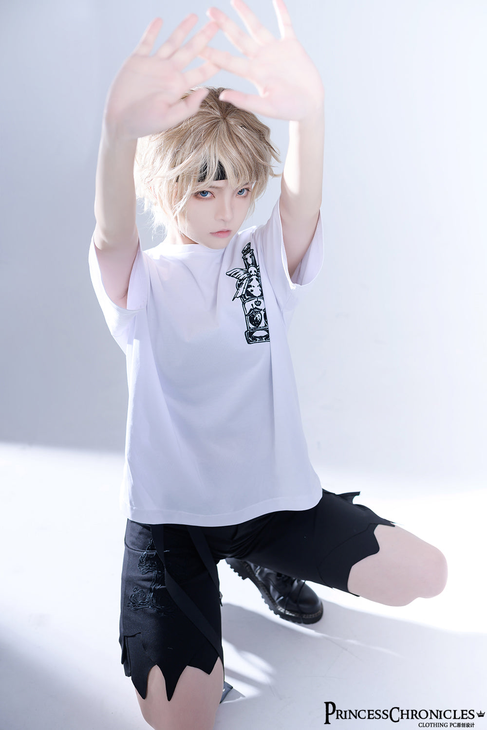 Princess Chronicles - Ouji Lolita White Short Sleeve Shirt