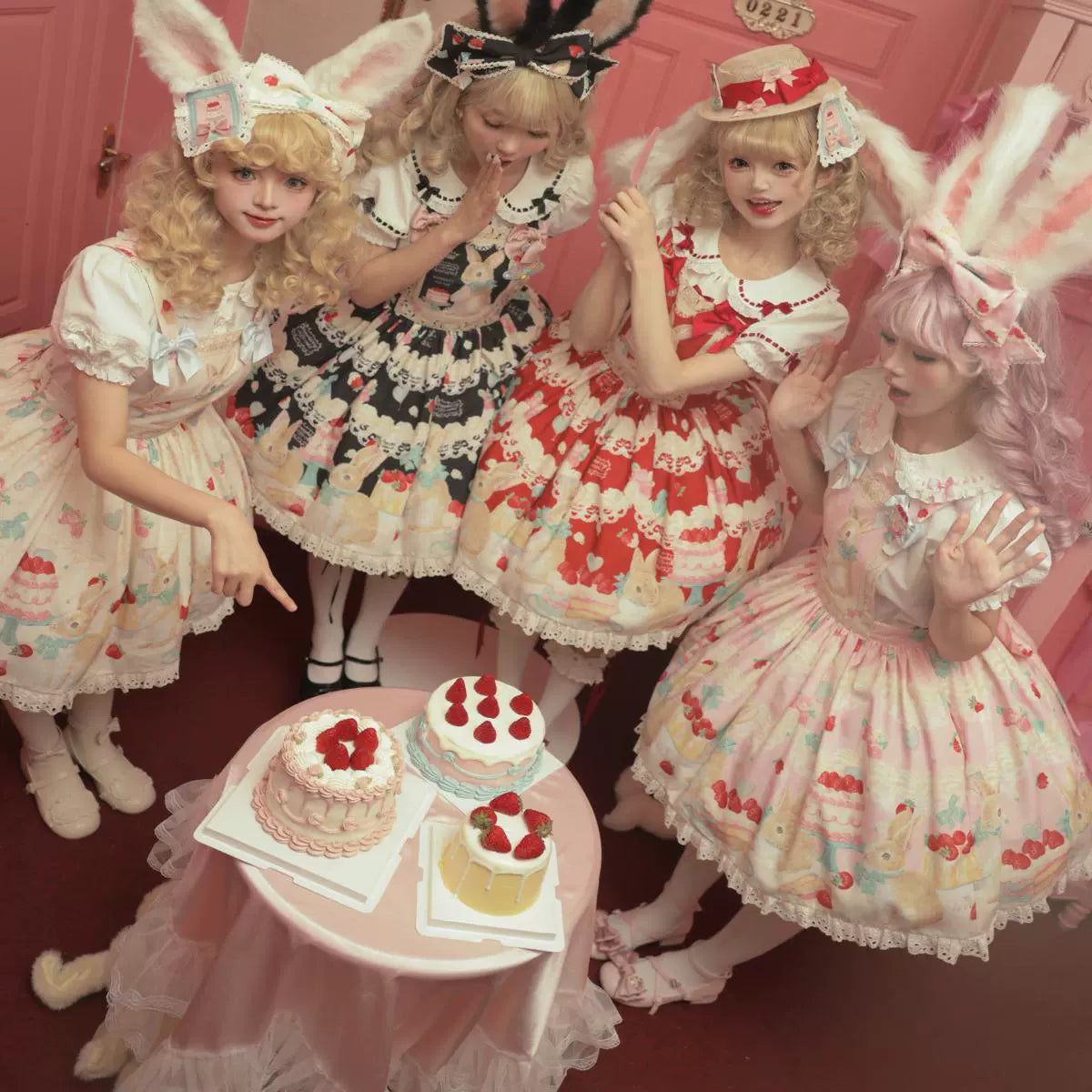 Dark Star Island - Honey Bunny Cake - Sweet Lolita JSK/OP/Strap SK/Shirt