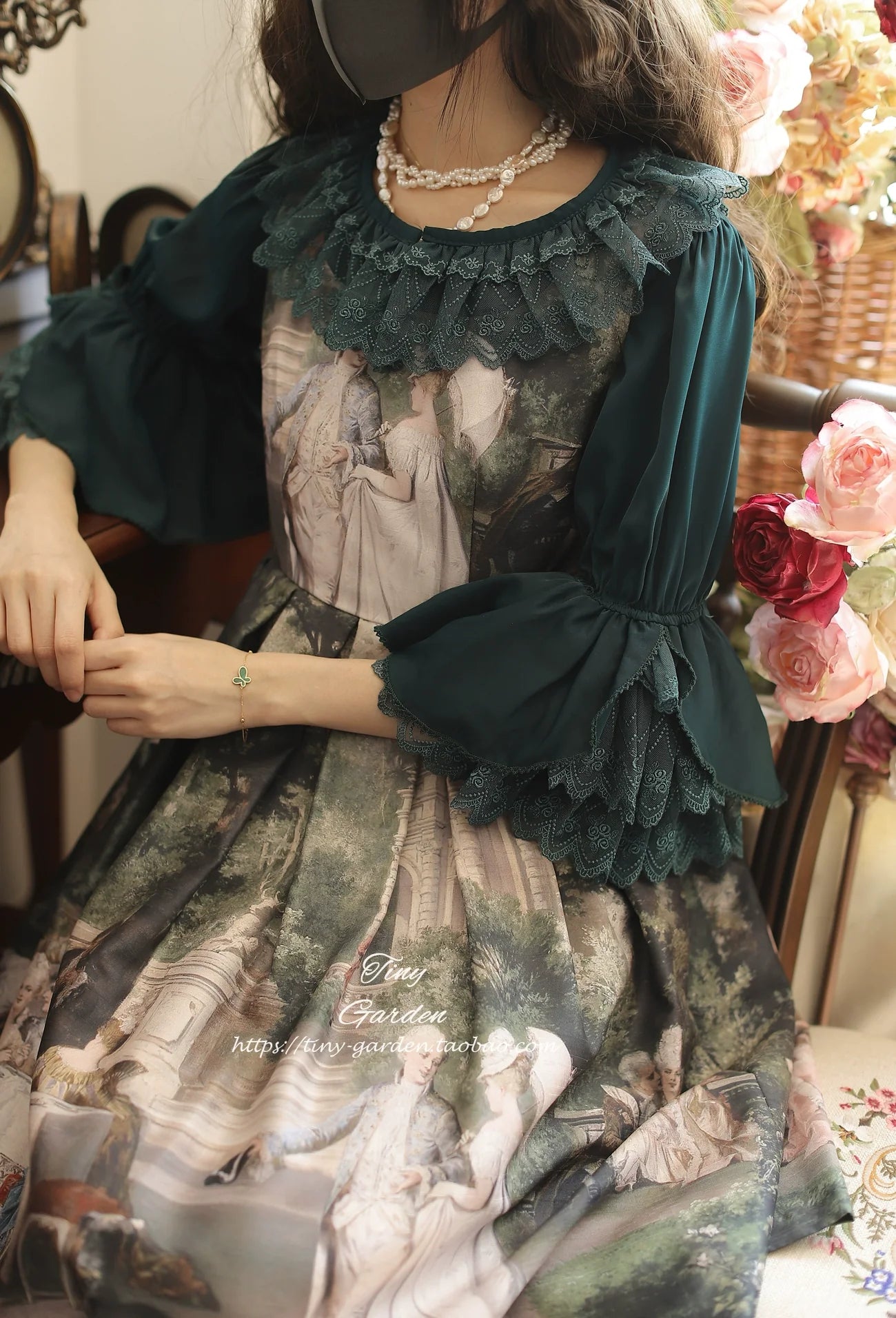 Tiny Garden - Summer Breeze 2.0 - Vintage Lolita Shirt Round Ruffled Collar/Princess Sleeves