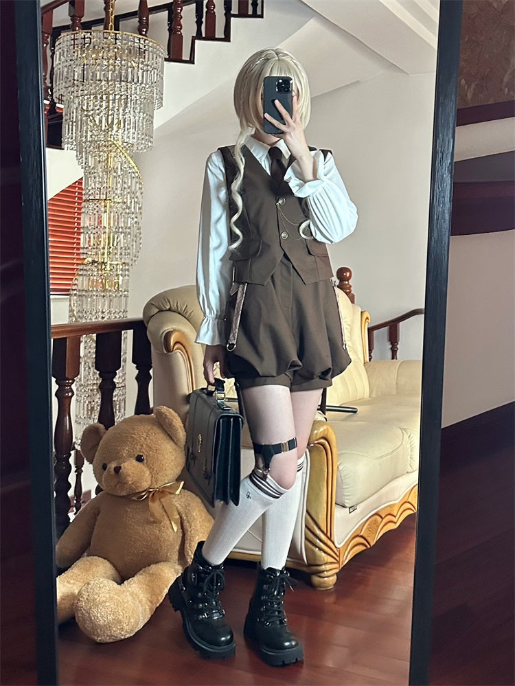 Letters from Unknown Star - Detective Rabbit Kiri - Ouji Lolita Outfits, Backpack Pants