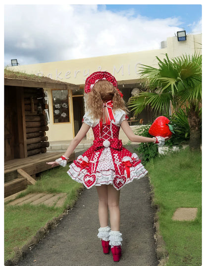 Alice Girl - Old School Polka Dots - Halter Neck Sweet Lolita OP Dress