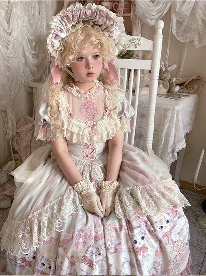 Bolero - Liliana Cat - Sweet Lolita Gorgeous OP Dress with Soft Lace & Organza