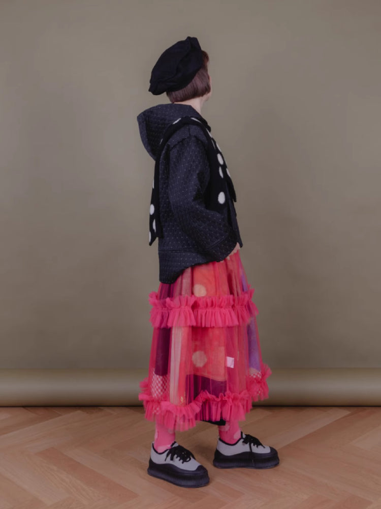 Patterned woven hooded sweatshirt【s0000006884】