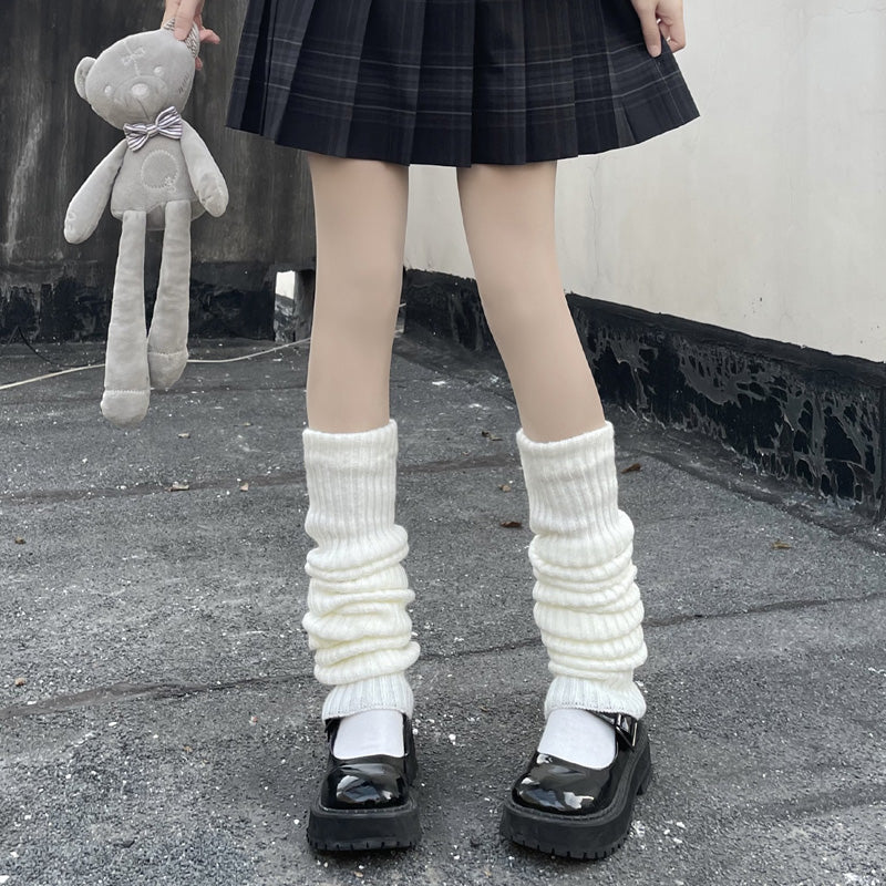 Hua Nai Cat - Winter Lolita Long Socks Knit Thigh-High Foot Covers