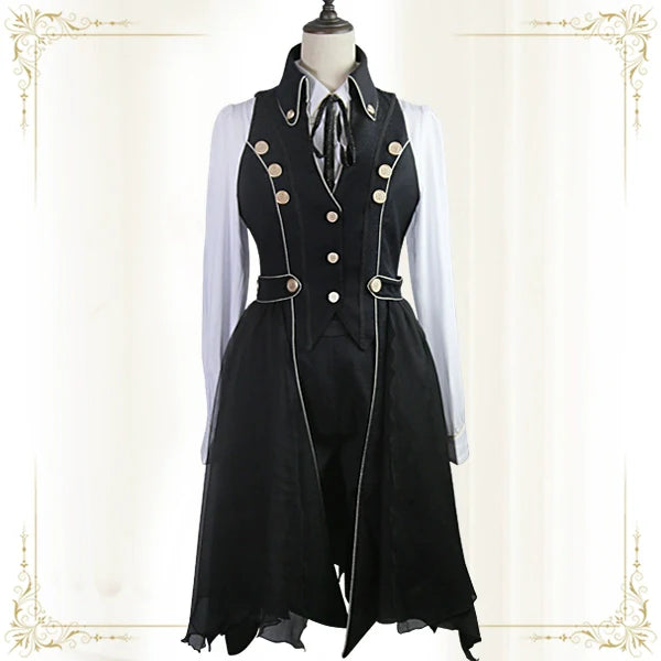 Immortal Thorn - Snow Shadow - Long Sleeveless Ouji Lolita Coat
