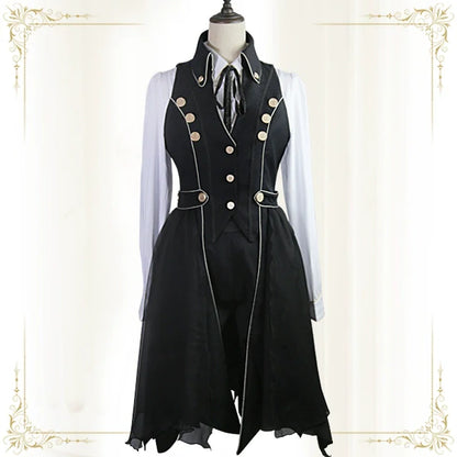 Immortal Thorn - Snow Shadow - Long Sleeveless Ouji Lolita Coat
