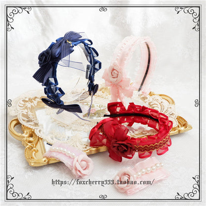 Fox Cherry - Sweet Lolita Bow Hairband Hairclip