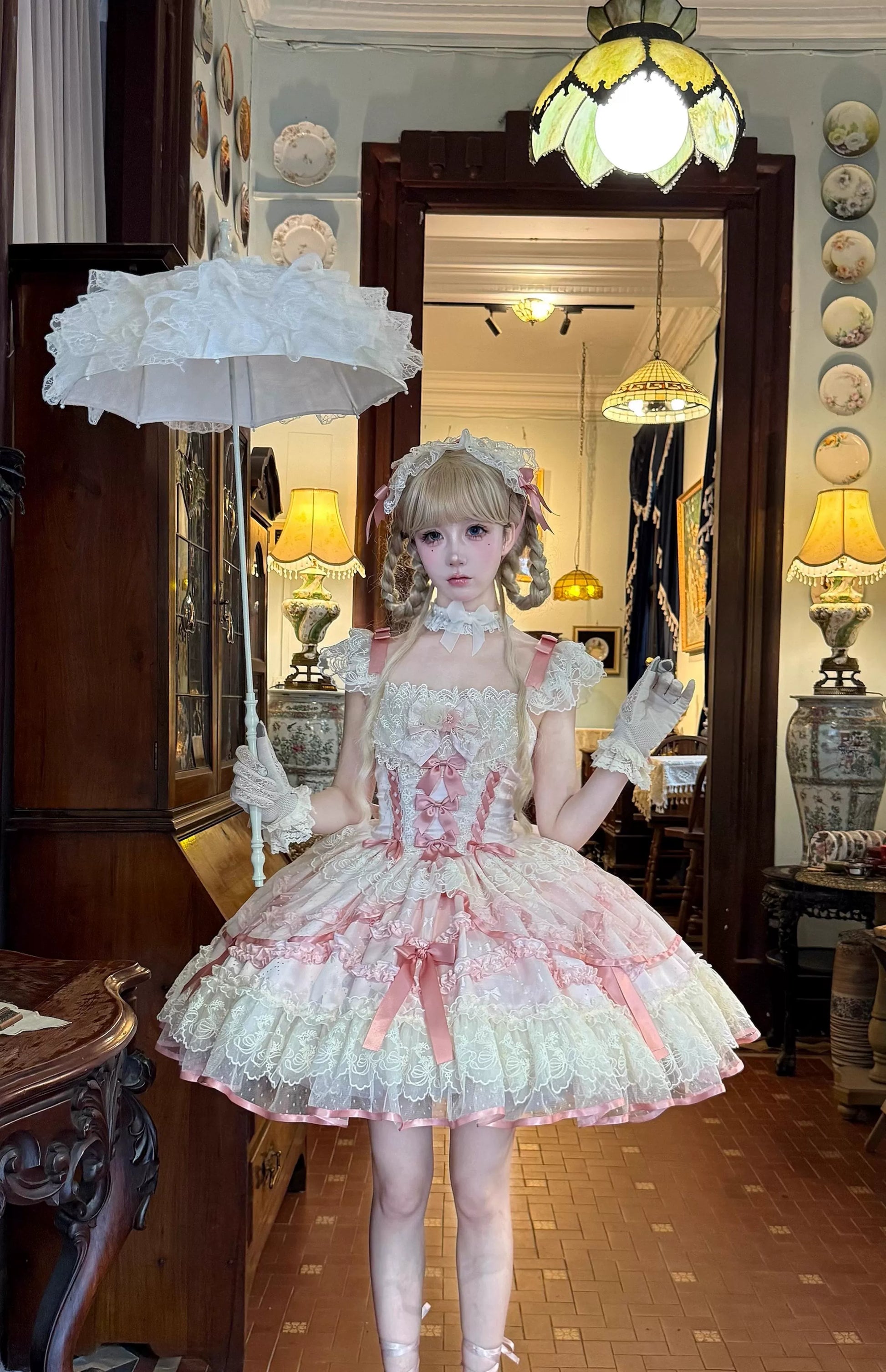 Sugar Girl - Dream Whisper Butterfly - Ballet-Inspired Sweet Lolita JSK Dress